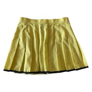 Vintage Pleated Skirt Yellow